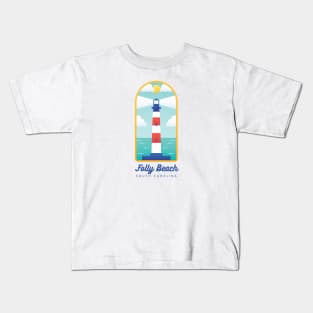 Folly Beach Morris Island Lighthouse Tourist Souvenir Kids T-Shirt